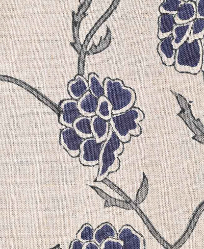 Edward Indian Hand Block Print Linen Fabric