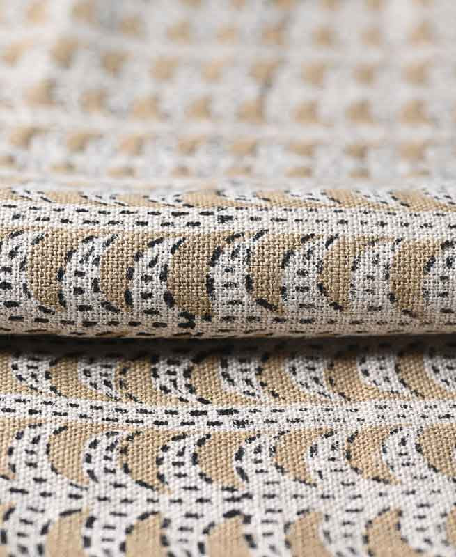 Dixie Hand Block Print Linen Fabric
