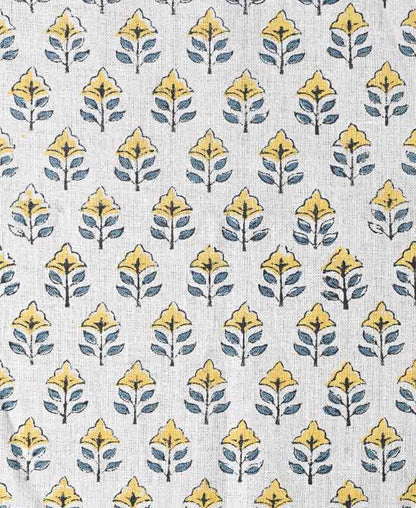 Sansa Handloom Linen Block Print Fabric