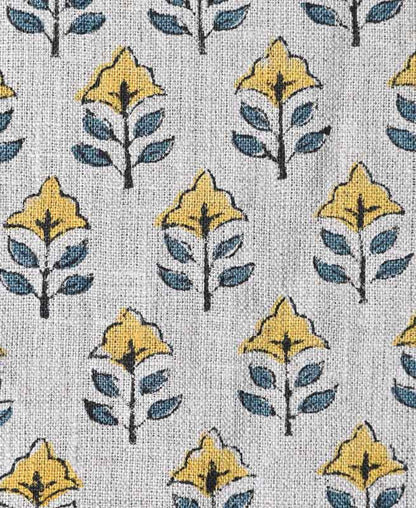 Sansa Handloom Linen Block Print Fabric