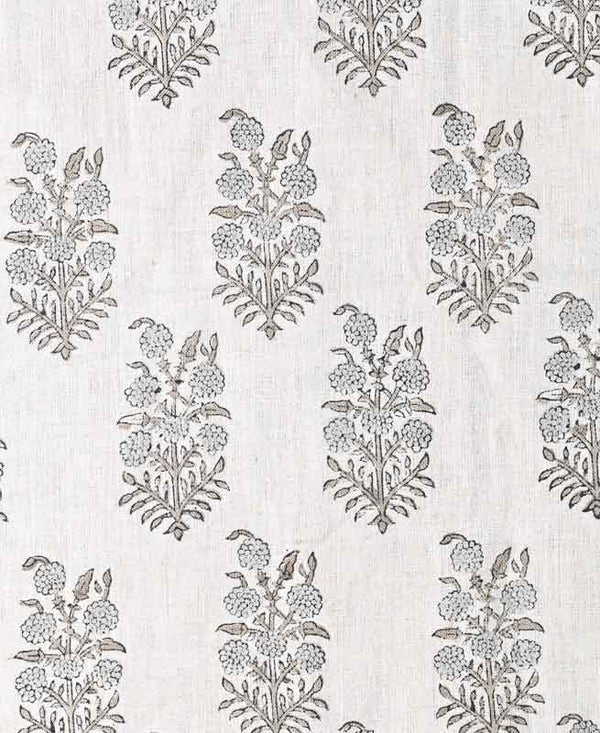 Clover Block Printed Linen Fabric