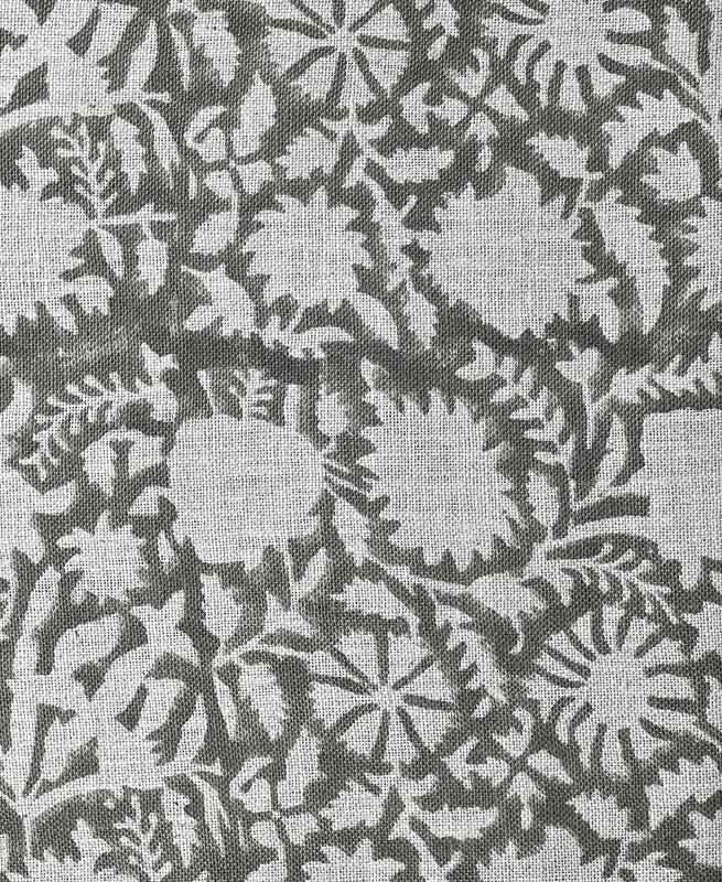 Layla Hand Block Printed Linen Upholstery Fabric