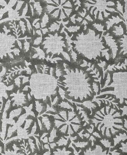 Layla Hand Block Printed Linen Upholstery Fabric