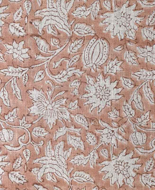 Adrian Hand Block Printed Linen Fabric