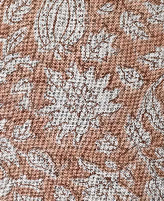 Adrian Hand Block Printed Linen Fabric