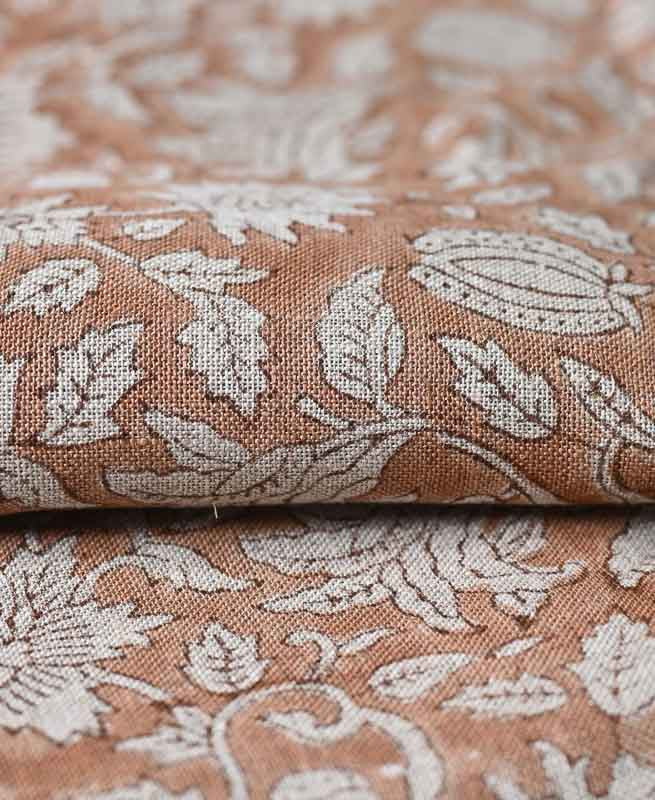 Adrian Hand Block Printed Linen Fabric
