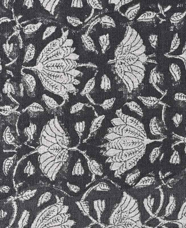 Tulip Flower Block Print Upholstery Fabric