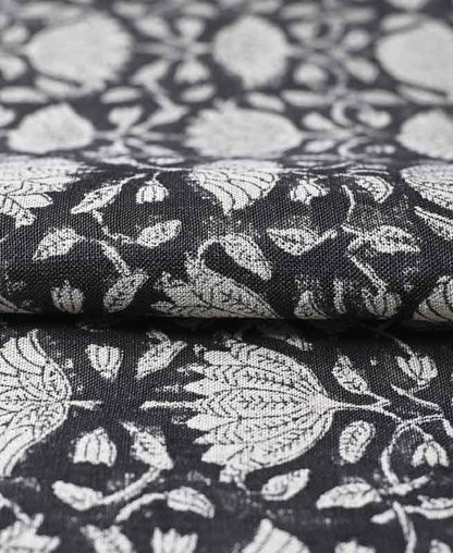 Tulip Flower Block Print Upholstery Fabric