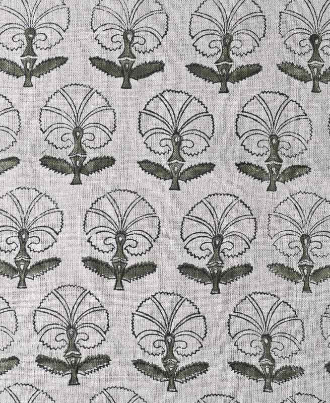 Hope Floral Linen Fabric by the Yard