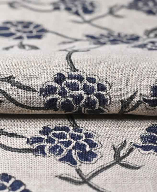 Joselyn Indian Hand Block Print Linen Fabric