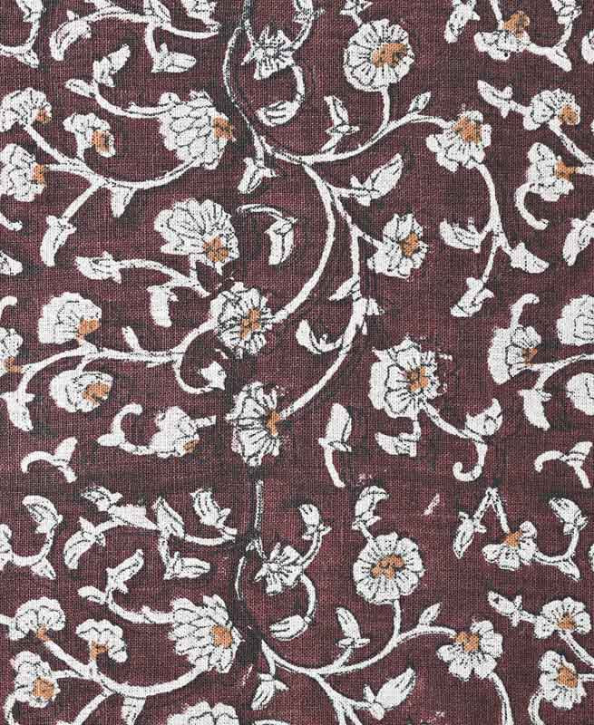 David Hand Block Printed Linen