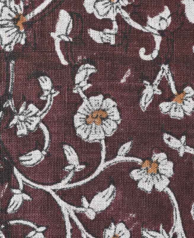 David Hand Block Printed Linen