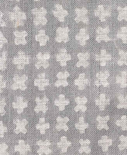 Enoki Designer Hand Block Print Linen Fabric For Upholstery