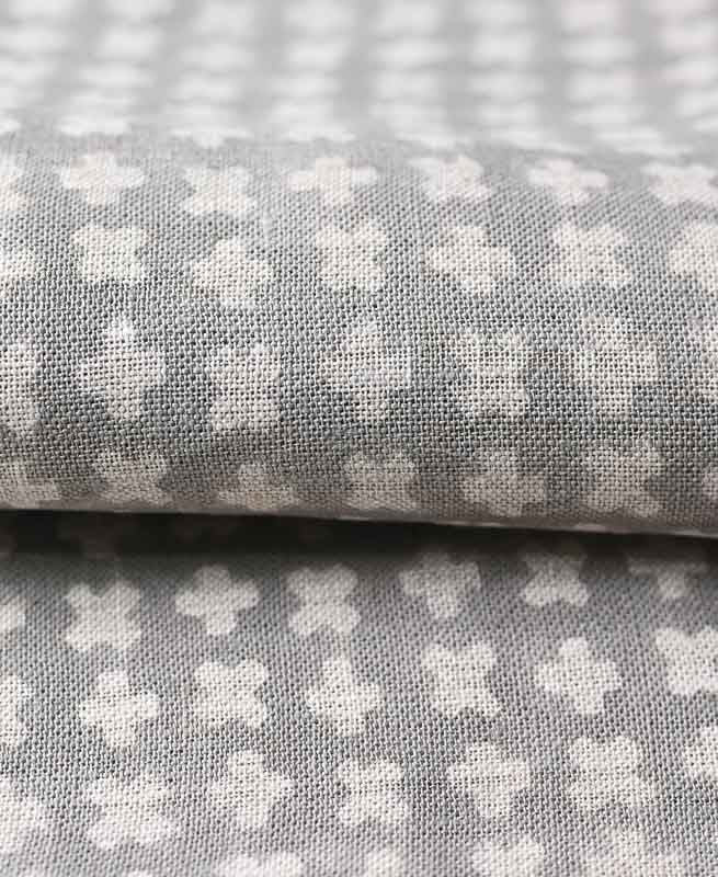 Enoki Designer Hand Block Print Linen Fabric For Upholstery