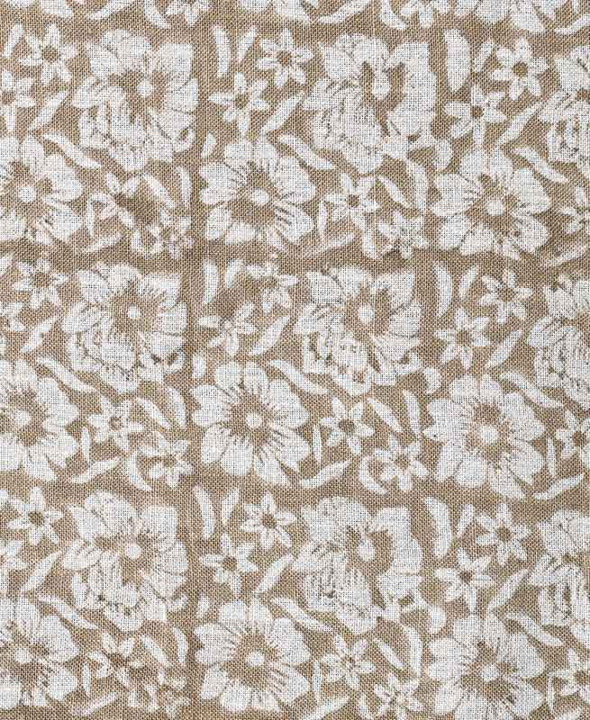 ZAFFRA Hand Block Print Designer Linen Fabric For Upholstery, Curtains