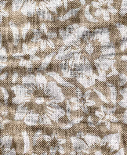 ZAFFRA Hand Block Print Designer Linen Fabric For Upholstery, Curtains