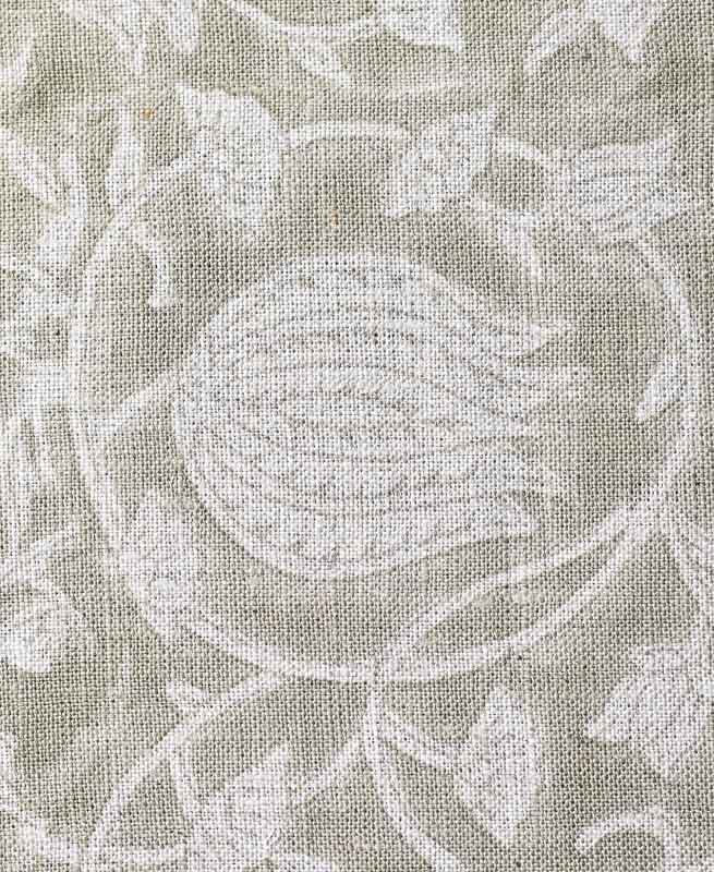 Abigail Block Print Upholstery Linen Fabric