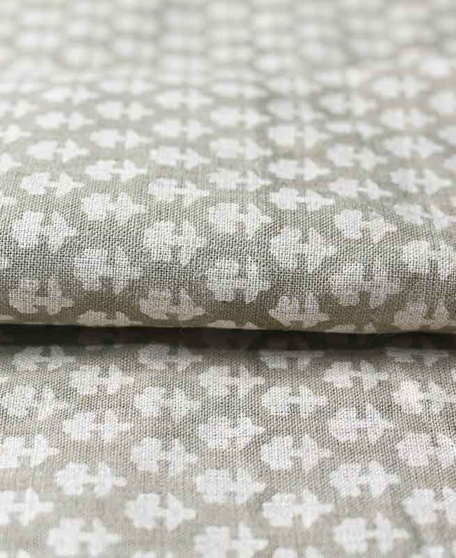 Anna Block Printed Linen Upholstery Fabric