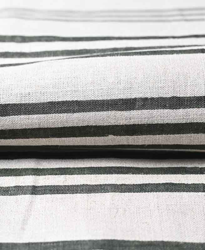 Thelma Hand Block Printed Linen Fabric for Upholstery, Curtains and more