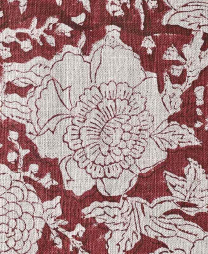 Charlie Block Print  Handloom Linen Fabric