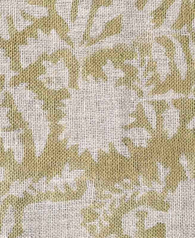 Zaples Block Print Linen Designer Fabric for Upholstery, Curtains and more