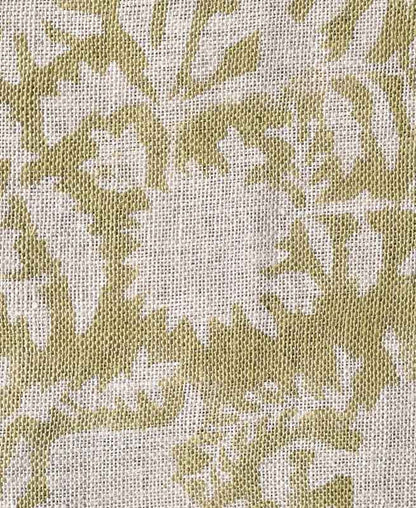 Zaples Block Print Linen Designer Fabric for Upholstery, Curtains and more