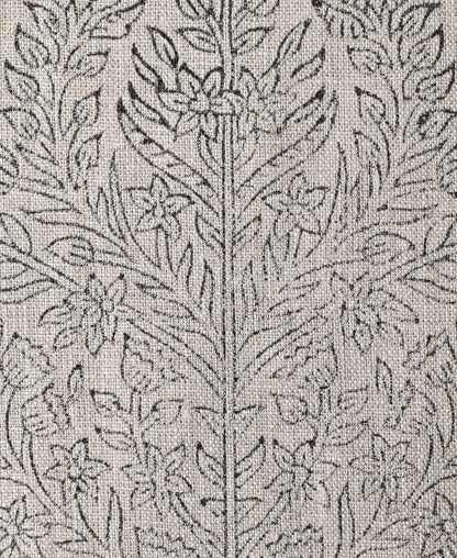 Dylan Hand Block Print Designer Linen Fabric for Upholstery