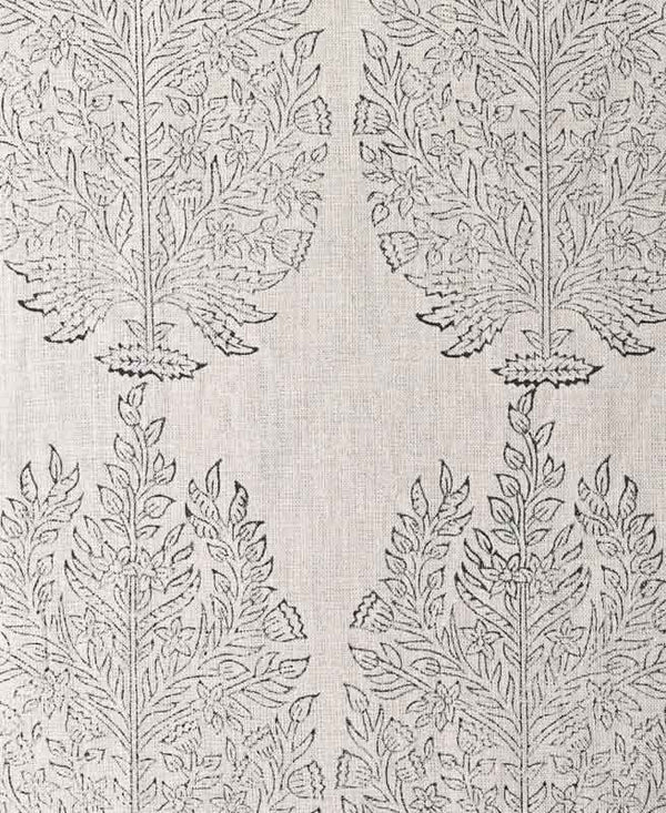 Dylan Hand Block Print Designer Linen Fabric for Upholstery