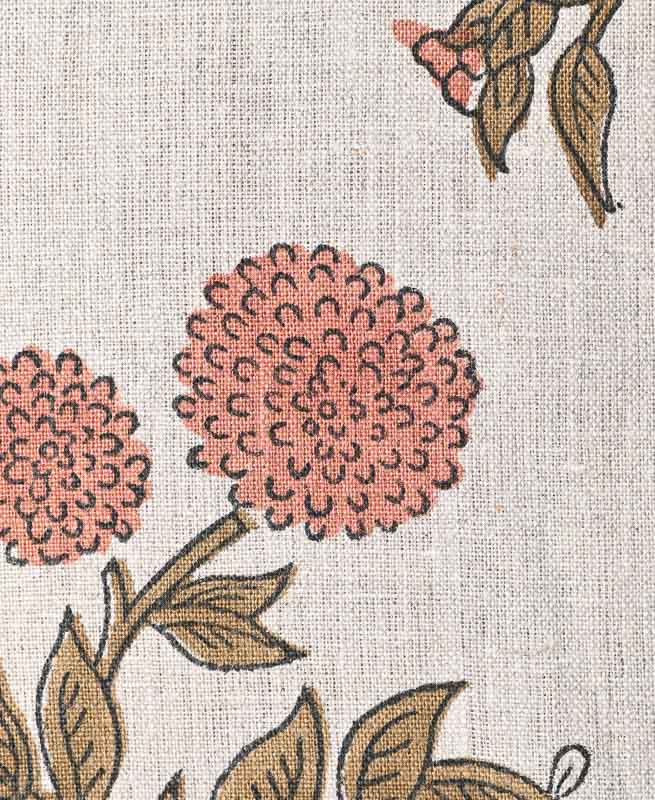 Tony Hand Block Printed Upholstery Linen Fabric