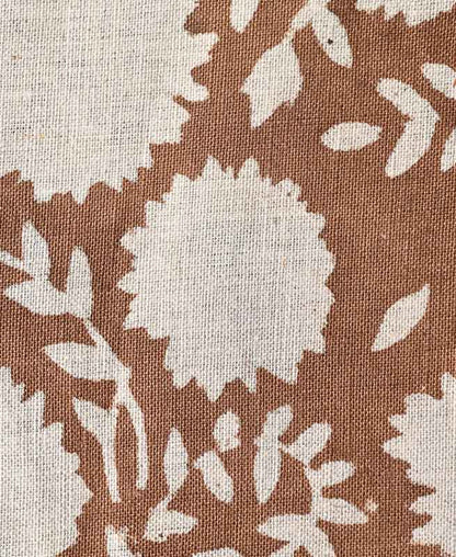 Zaples Block Print Linen Designer Fabric for Upholstery, Curtains and more