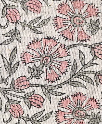 Veronica Hand Block Printed Linen Fabric