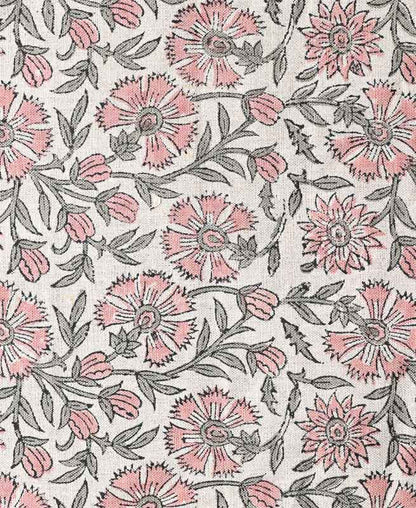 Veronica Hand Block Printed Linen Fabric