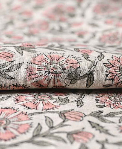 Veronica Hand Block Printed Linen Fabric