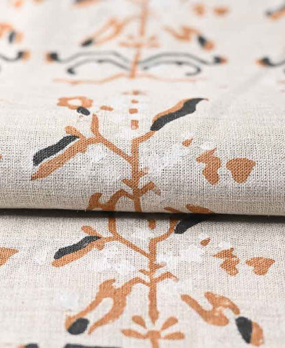 Anastasia Hand Block Printed Linen Upholstery Fabric
