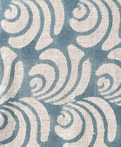Maris Hand Block Printed Linen Upholstery Fabric