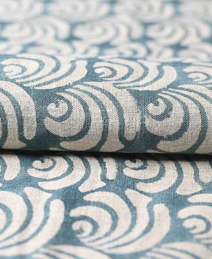 Maris Hand Block Printed Linen Upholstery Fabric