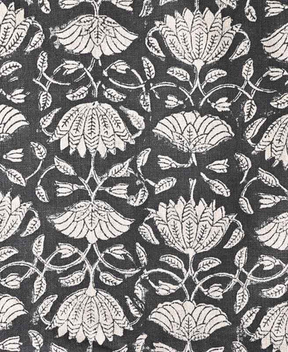 Tulip Flower Block Print Upholstery Fabric