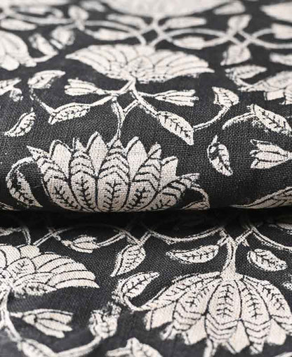 Tulip Flower Block Print Upholstery Fabric
