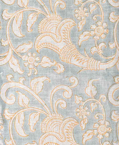 Eulalia Block Print Handloom Linen Fabric
