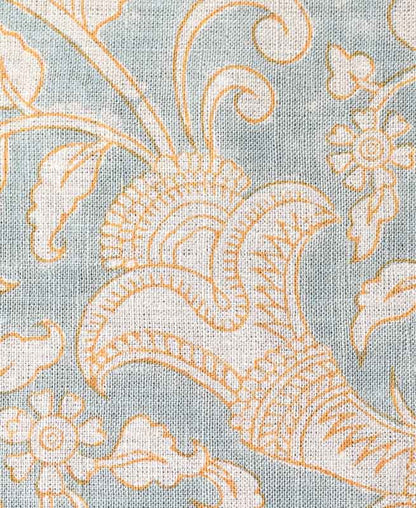 Eulalia Block Print Handloom Linen Fabric