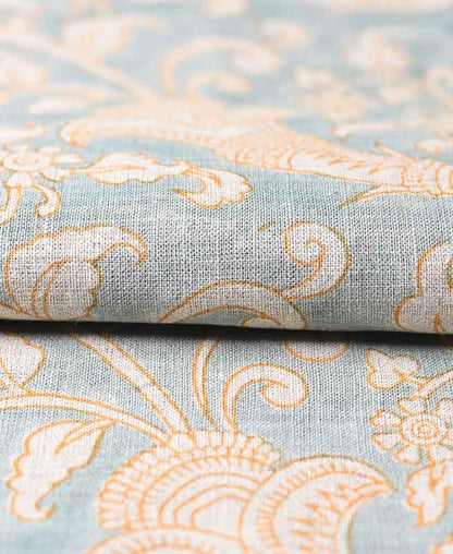 Eulalia Block Print Handloom Linen Fabric