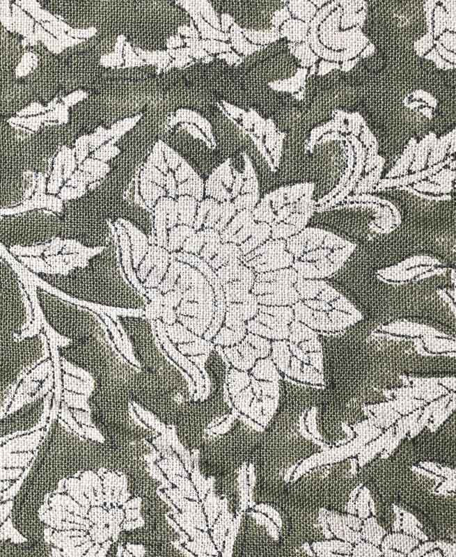 Mina Block Printed Linen Fabric