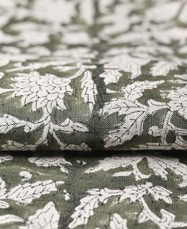 Mina Block Printed Linen Fabric