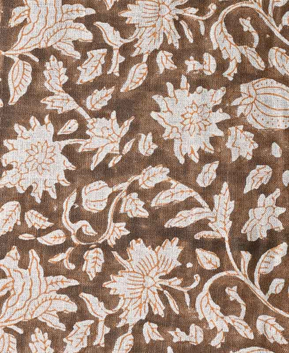 Adrian Hand Block Printed Linen Fabric