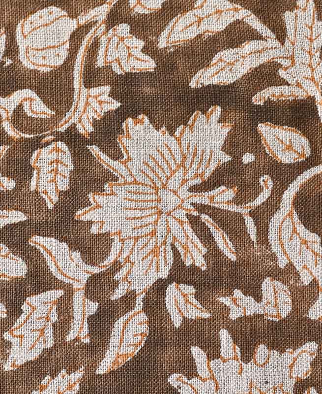Adrian Hand Block Printed Linen Fabric