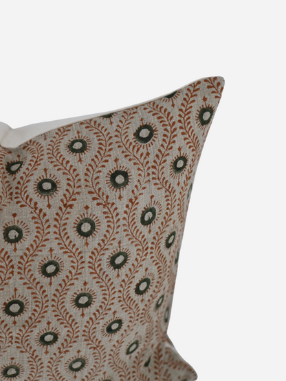 Andrea Block Print Pillow Cover Side