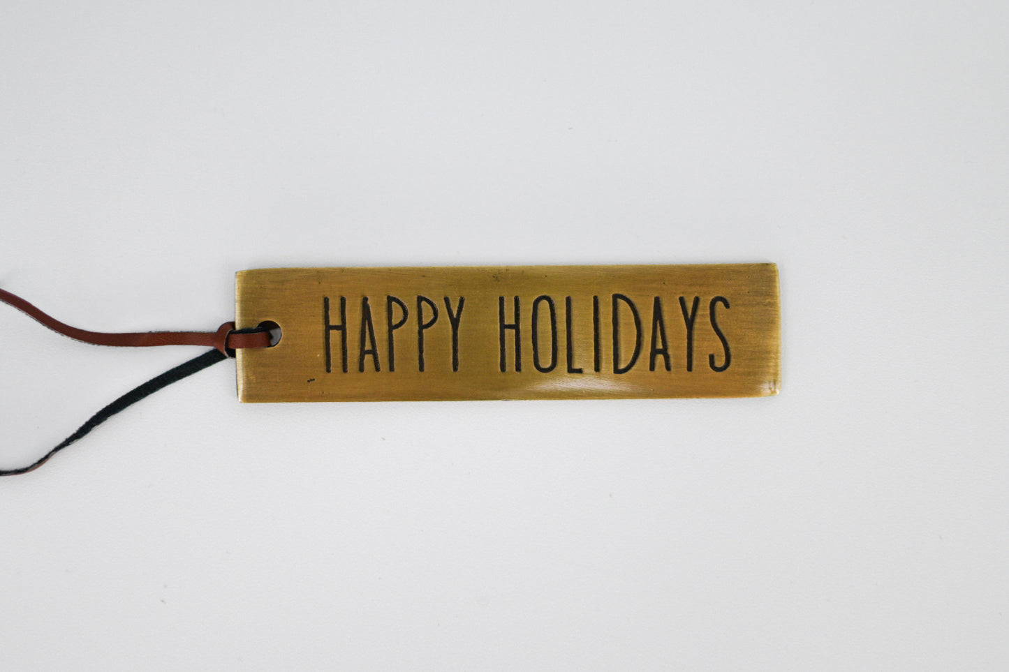 Gold Happy Holidays Gift Tag