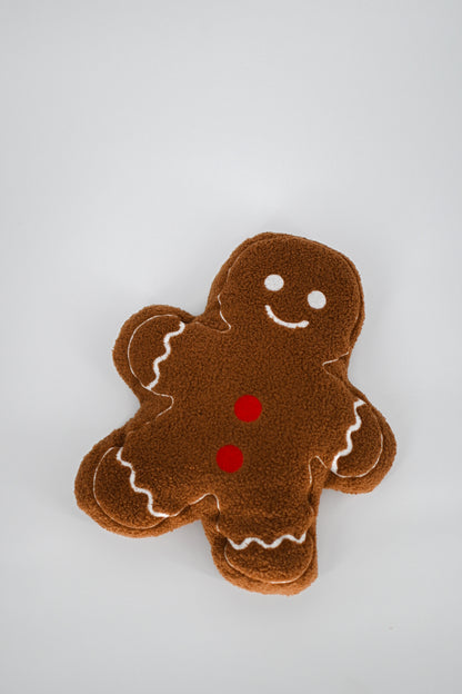 Sherpa Gingerbread Man Pillow