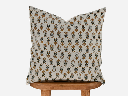 Meadow Block Print Pillow Cover