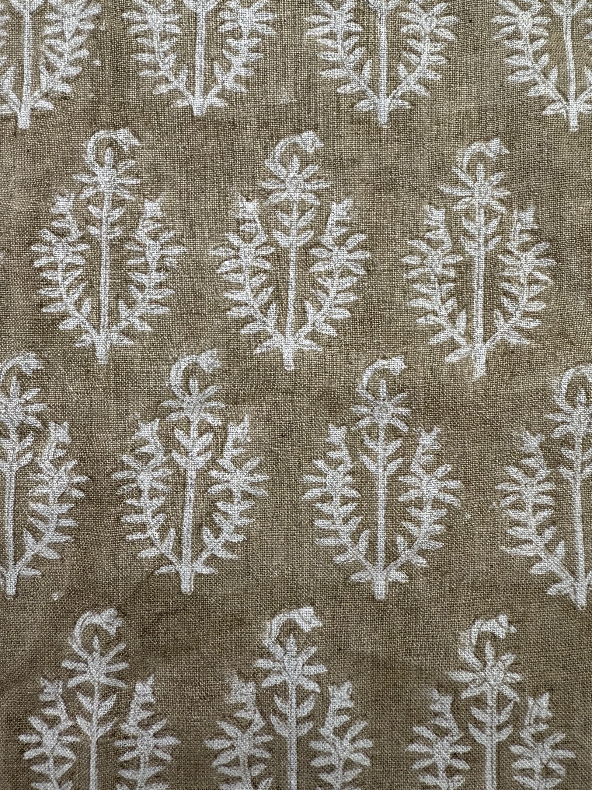 Block Print Linen Textile
